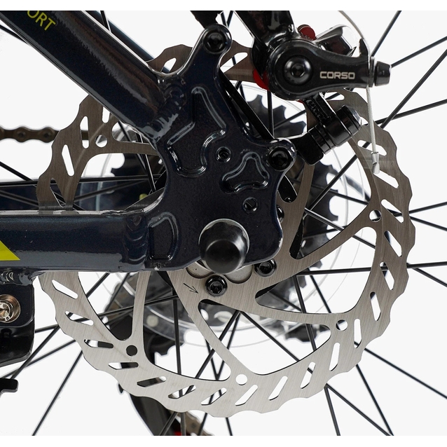 Велосипед 27.5 AL Corso «KORD» KD-06134 алюміній 15.5", (к-т SHIMANO) чорно-графітовий фото westvelo.com