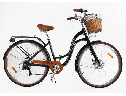 Міський велосипед 28 AL Corso «SONATA» SN-28033 алюміній 18", (к-т SHIMANO) чорний (+к/к/б)