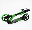 Самокат дитячий 2-х колісний, PU Best Scooter «SHARK» SH-50730 чорно-салатовий, Ø200mm, з ручним гальмом, затискач керма, 1 амортизатор фото westvelo.com