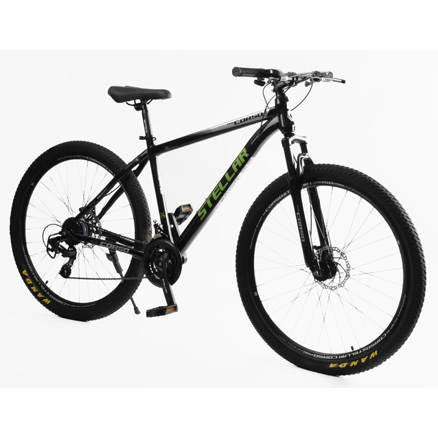 Велосипед 29 ST Corso «STELLAR» TL-29122 сталь 21", (к-т Saiguan) чорно-зелений фото westvelo.com