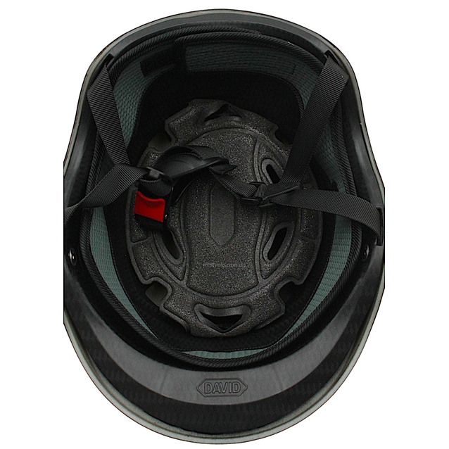 Мото шолом, відкритий "DAVID" D307, чорний глянцевий, регулятор розміру з червоним катафотом (мото/вело/самокат) (ABS) фото westvelo.com