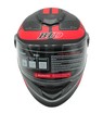 Мото шолом, закритий (M 57-58) BLD-М65 інтеграл, чорний матовий з червоним малюнком фото westvelo.com