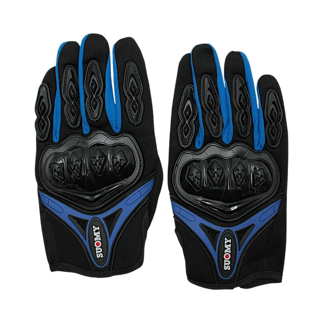 Мото рукавиці (XL) "SUOMY" (SU‑10) чорно-сині (сенсорний палець ) фото westvelo.com