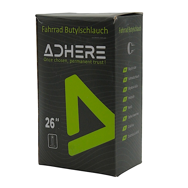 Камера 26. довгий ніпель AV 48mm ADHERE (2.30-2.50) фото westvelo.com