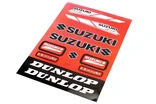 Наклейки "Suzuki / Dunlop" 8 шт (22х32мм), на планшеті фото westvelo.com