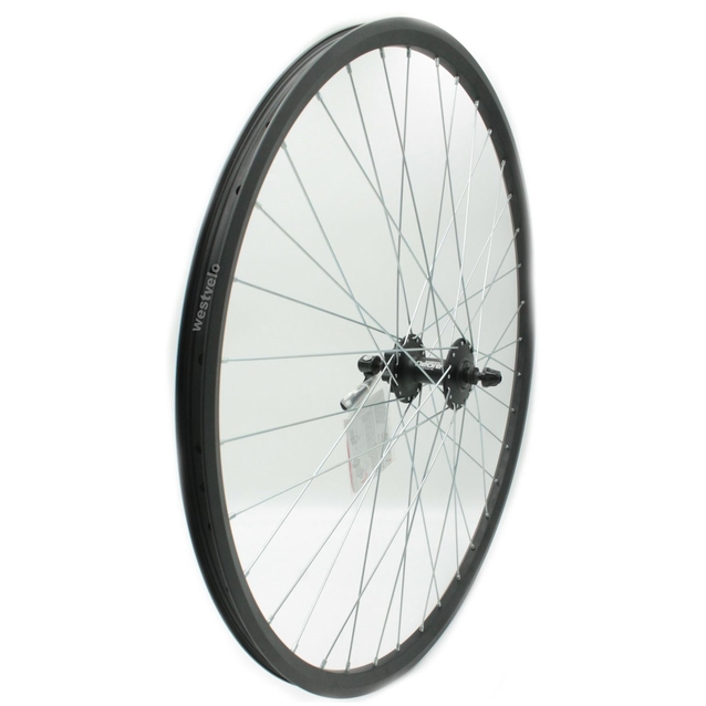 Колесо 26 перед, обід 2-ний чорний дисковий, втулка SHIMANO DEORE FH-M525A, диск 6 болтів,ексцентрик фото westvelo.com