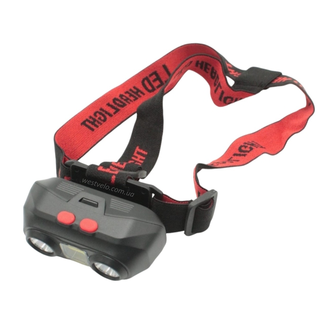 Ліхтар налобний на usb зарядку, XbALOG KX-303, Type-C + червоне світло фото westvelo.com