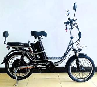 Електровелосипед 20 AL Corso «POWERFULL» FL-75120, алюміній, двигун 1000W, акумулятор 60V28Ah літієвий, срібний