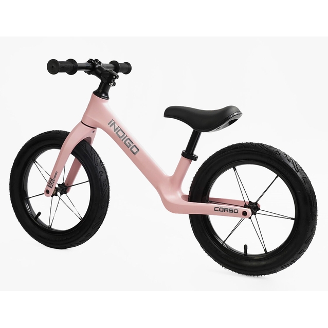 Велобіг 14 Corso надувні колеса, нейлонова рама «INDIGO» D-4690-80 рожевий фото westvelo.com