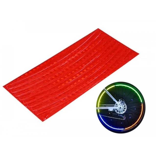 Світловідбиваючі наклейки на обід колеса червоні фото westvelo.com