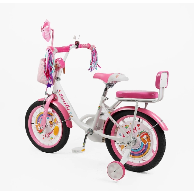 Дитячий велосипед 16 ST Corso «EMILY» ML-91588 біло-рожевий фото westvelo.com