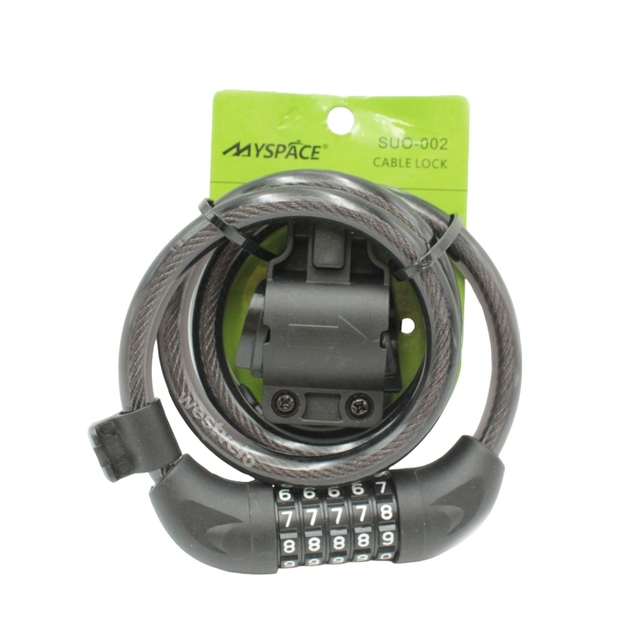 Замок на код змінний, MYSPACE 502 Ø12mm-1200mm, з кріпленням на раму фото westvelo.com