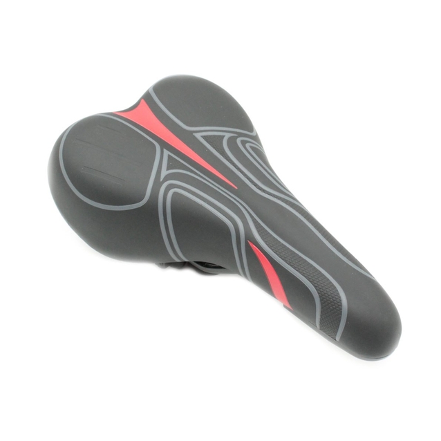 Сідло мтв 10-6 чорне матове з червоними вставками фото westvelo.com