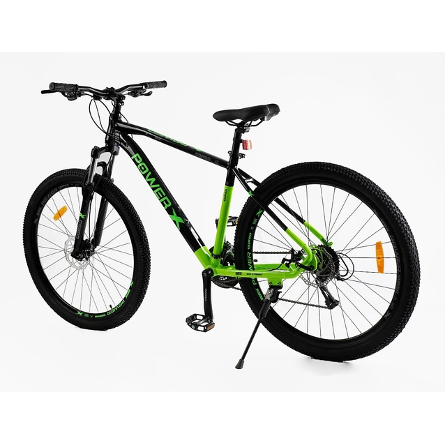 Велосипед 29 AL Corso «X-POWER» PW-65113 алюміній 19", (к-т SHIMANO) чорно-зелений фото westvelo.com