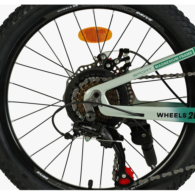 Велосипед 20 MG Corso «NEXT» NX-20426 магній 11.5", (к-т SHIMANO) м'ятно-білий фото westvelo.com