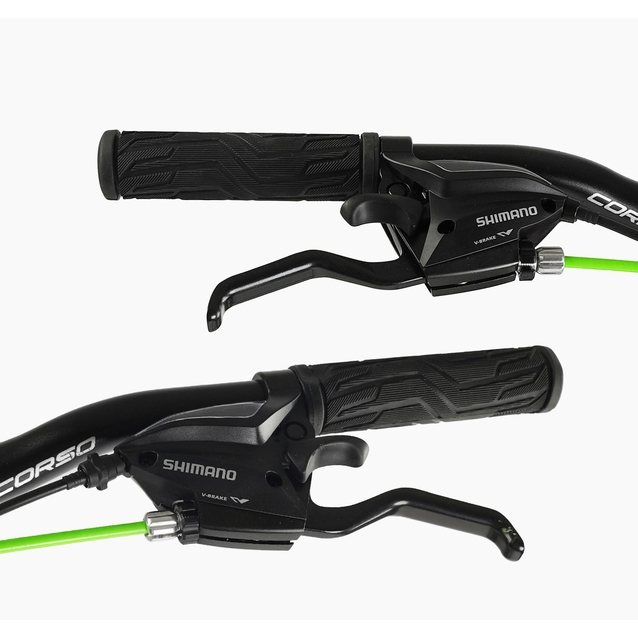 Велосипед 24 AL Corso «CONCEPT» CP-24790 алюміній 11", (к-т SHIMANO) чорно-салатовий фото westvelo.com