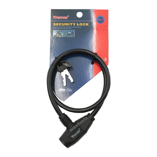 Замок на ключ TONYON 420 Ø8mm L-650mm фото westvelo.com