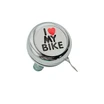 Дзвінок сталевий «I LOVE MY BIKE» нікель (04S) фото westvelo.com
