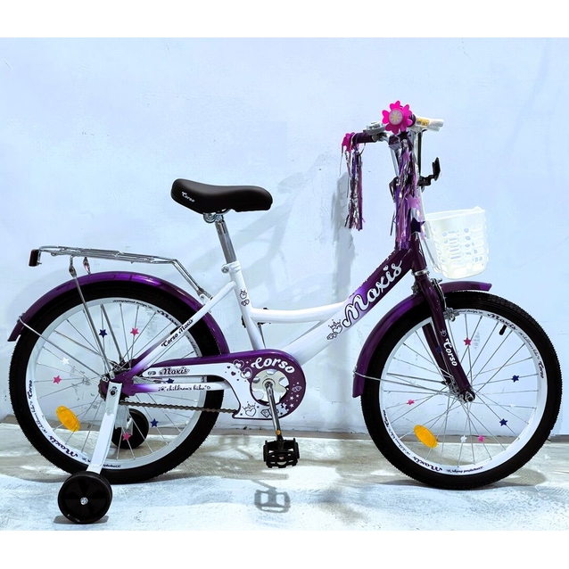 Дитячий велосипед 20 ST Corso «MAXIS» MX-65518 біло-фіолетовий фото westvelo.com