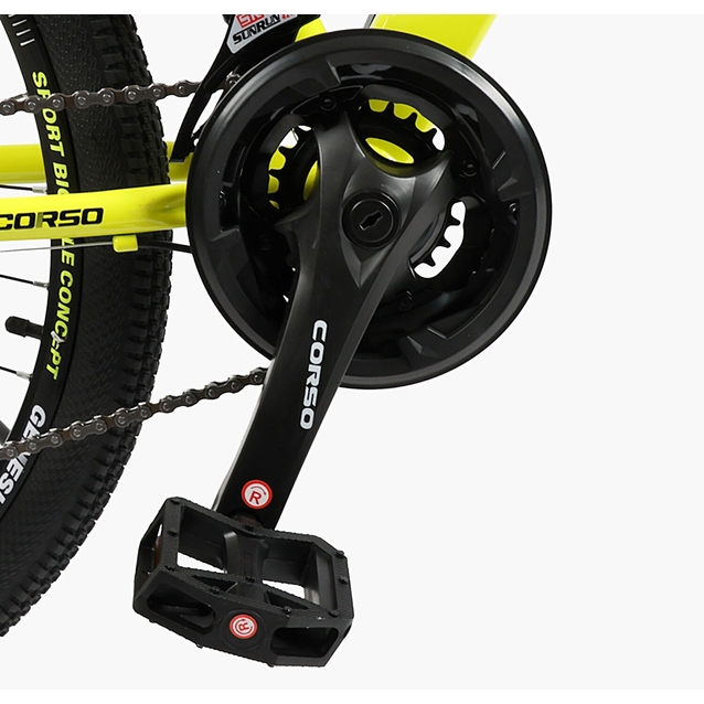 Велосипед 26 ST Corso «GENESIS»  T-26049 сталь 13", (к-т SunRun) жовтий фото westvelo.com