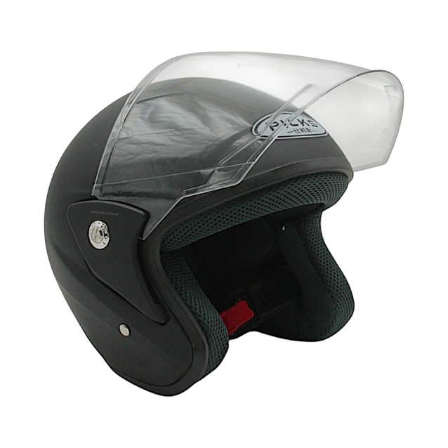 Мото шолом, відкритий (L) PICKS АТ-666 чорний матовий фото westvelo.com