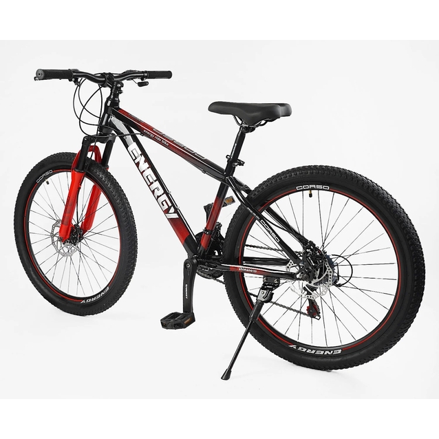 Велосипед 26 ST Corso «ENERGY» EN-26302 сталь 15", (к-т SHIMANO) чорно-червоний фото westvelo.com