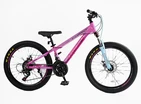Велосипед 24 AL Corso «CONCEPT» CP-24801 алюміній 11", (к-т SHIMANO) рожево-блакитний фото westvelo.com