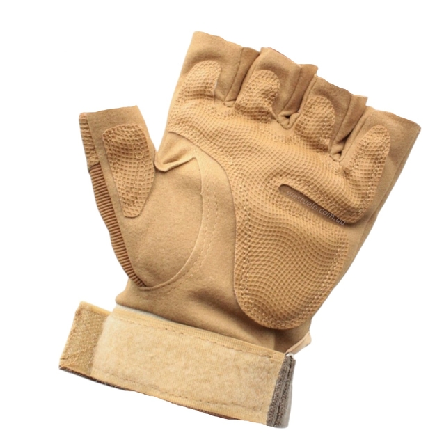 Рукавиці (тактичні) QAKLEY "3XL" койот (з відкритими пальцями) фото westvelo.com