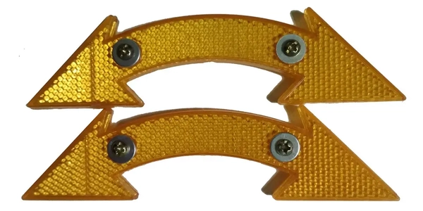 Катафот на спиці пластмасовий "Стрілка" помаранчевий