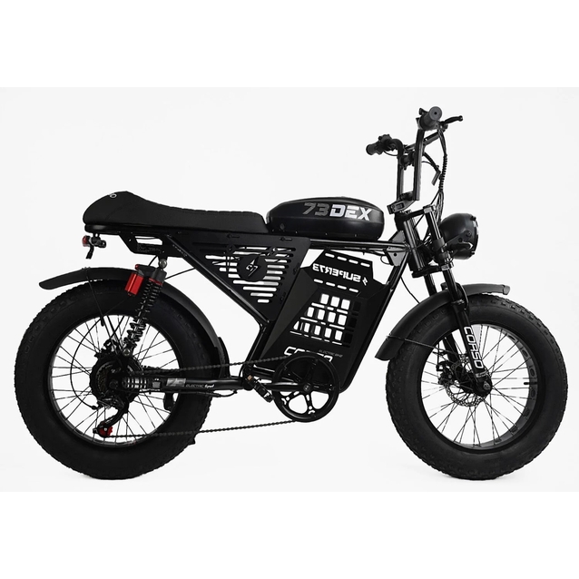 Електрофетбайк 20 ST Corso «DEX-73» DX-20772 сталь, двигун 500W, акумулятор 48V18A, (к-т SHIMANO) чорний фото westvelo.com
