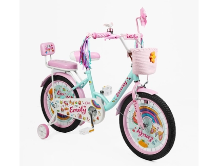 Дитячий велосипед 18 ST Corso «EMILY» ML-40215 бірюзово-рожевий