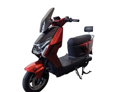 Електроскутер Corso «DEXTER» BT-025418, двигун 2000W, акумулятор 72V 35Ah графеновий, чорно-червоний, колеса 10" + 1 ящик. акум