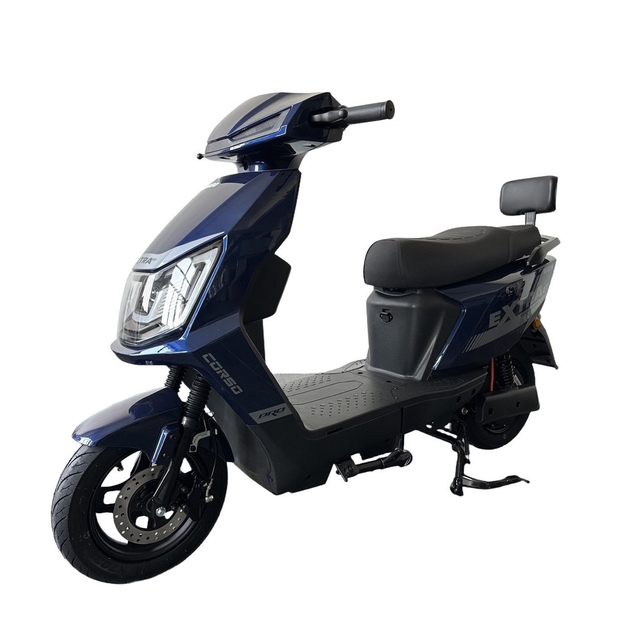 Електроскутер Corso «EXTRA» XT-421683, двигун 1200W, акумулятор 64V 30Ah літій-залізо-фосфатний, синій, колеса 10" фото westvelo.com