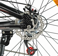 Велосипед 24 AL Corso «FENIX» FX-24365 алюміній 11", (к-т Saiguan) чорно-помаранчевий