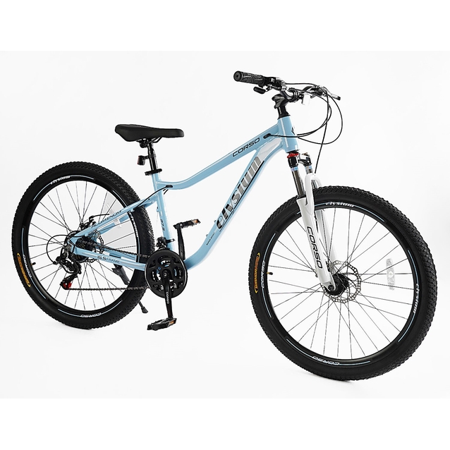 Велосипед 27.5 AL Corso «ELYSIUM» LS-27930 алюміній 15.5", (к-т SHIMANO) блакитний