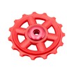 Ролик перекидки задньої червоний пластик 15 зубів на пром підшипниках фото westvelo.com