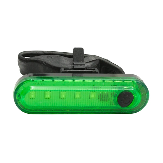 Мигалка usb зад №056 VOLCANO зелена (362) фото westvelo.com