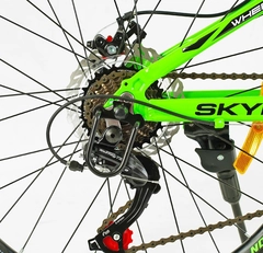 Велосипед 24 AL Corso «SKYLINE» SL-24055 алюміній 11", (к-т SHIMANO) чорно-салатовий