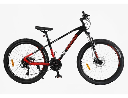 Велосипед 27.5 AL Corso «X-POWER» PW-49580 алюміній 15", (к-т SHIMANO) чорно-червоний