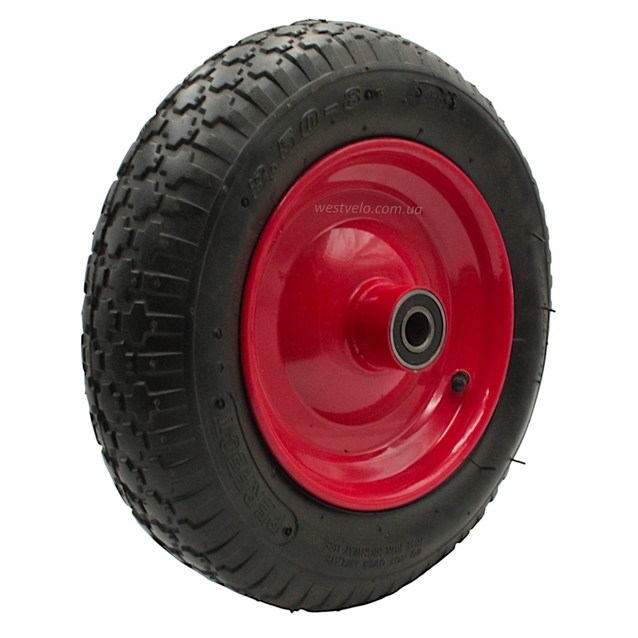 Колесо тачки "8" 3.50-8 під вісь Ø20 (6204 підшипник) фото westvelo.com