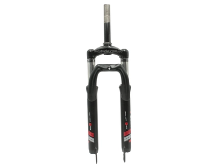 Вилка 24 аморт. різьб. CORSO (619) Ø25.4mm GTX чорно-червона, disk, шток L-150mm р.з L-45mm