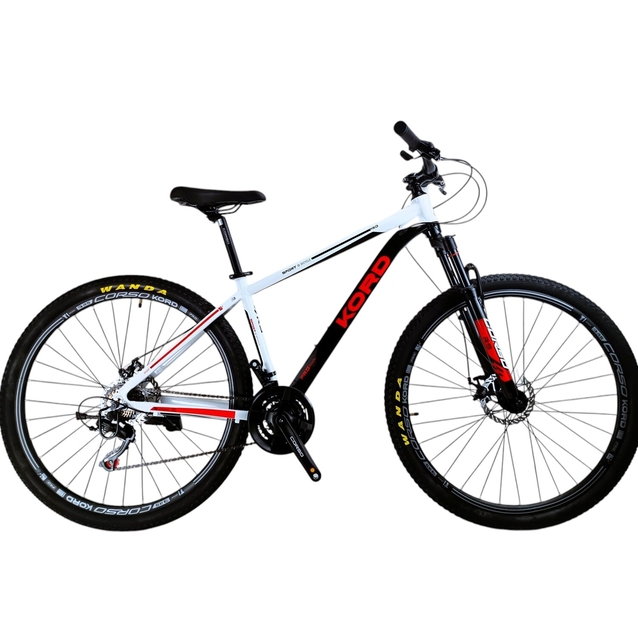 Велосипед 29 AL Corso «KORD» KR-45693 алюміній 17", (к-т SHIMANO) чорно-біло-червоний