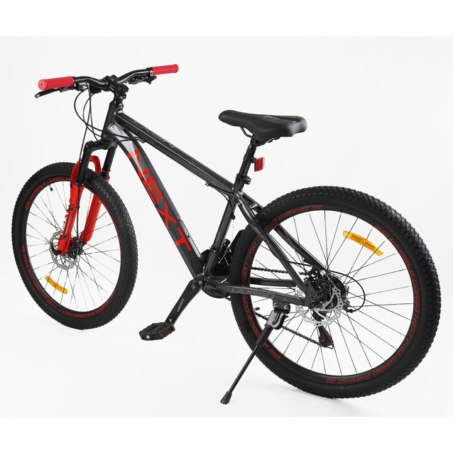 Велосипед 26 AL Corso «NEXT» NX-26159 алюміній 15", (к-т SHIMANO) графітово-червоний фото westvelo.com