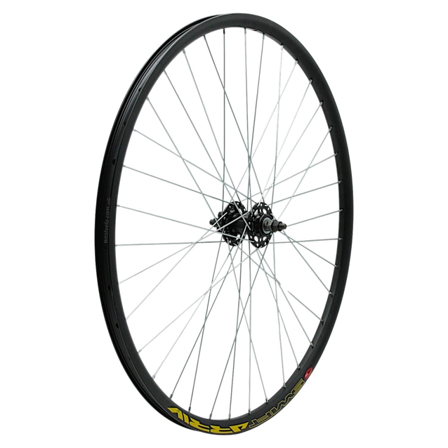 Колесо 28-29 перед, обід 2-ний чорний дисковий, втулка ST. SHUNFENG, диск 6 болтів (STAR CIRCLE) фото westvelo.com