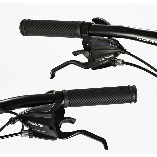 Велосипед 27.5 ST Corso «TORNADO» TR-27639 сталь 15,5", (к-т SHIMANO) чорно-червоний фото westvelo.com