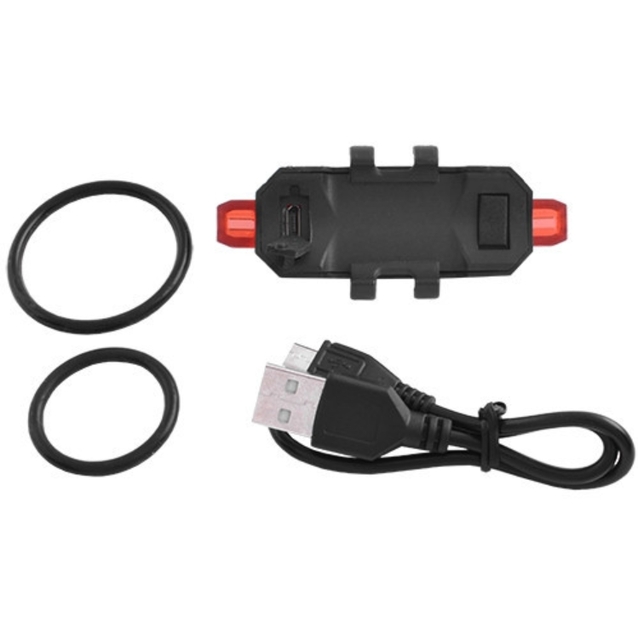 Мигалка зад №918 DC-918, з акумулятором, на usb зарядку,червона фото westvelo.com