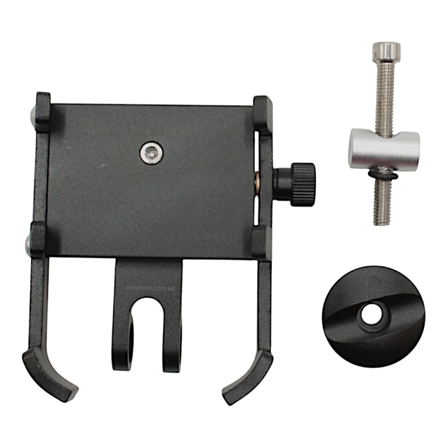 Тримач для телефону алюміній FOREVER чорний, у якір вилки. фото westvelo.com