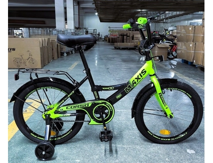 Дитячий велосипед 18 ST Corso «MAXIS» MX-70952 чорно-салатовий