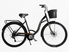 Міський велосипед 28 ST Corso «LIBERTY» LR-28286 сталь 20", (к-т SHIMANO) чорний + кошик фото westvelo.com