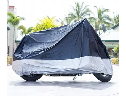 Чохол дощовик на скутер, "Motorcycle cover" синьо-сірий (S 183/89/122см)